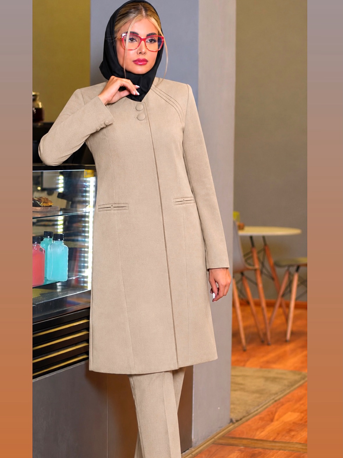 مانتو اداری مدل ترانه پارچه بزیاق